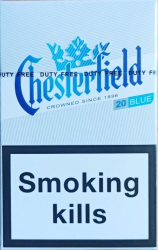 No condition!Chesterfield blue картон! (Честерфілд синій) (duty free) Ціна за блок (10 пачок)