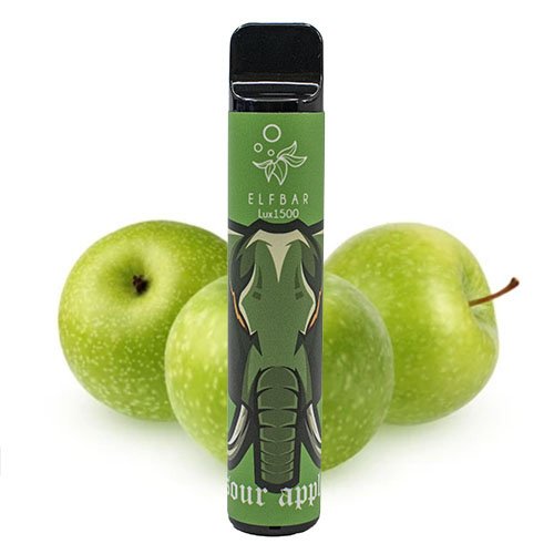 Одноразова система Elf Bar Lux 1500 Sour Apple 50 мг 850 мАг