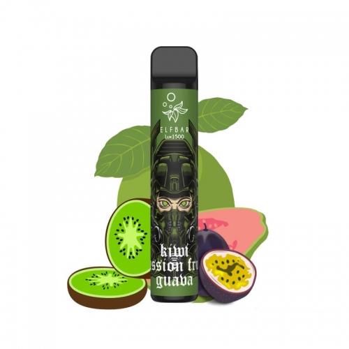 Одноразова pod система Elf Bar Lux 1500 Kiwi Passion fruit Guava 50 мг 850 маг