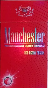 Сигареты с капсулой клубника "Manchester red berry fusion" Цена за блок (10 пачек) 0