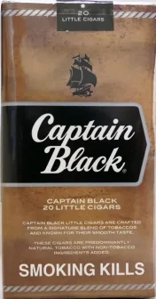 Мини сигары "Capitan black dark crema " . Duty free (Капитан Блэк темный крем) (Целофан). Цена за блок (10 пачек) 0