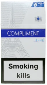 20 ШТ (Квадратная пачка) Сигареты "Compliment" Demi Slims 6. (Комплимент деми 6 ).
