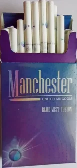Сигареты с капсулой, " Manchester Blue mist fusion" (Манчестер) Цена за блок (10 пачек) 0