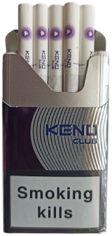Цигарки Keno Club Blueberry Mint Compact (Кено клаб з капсулою чорнична м'ята компакт) (duty free) Ціна за блок (10 пачок) 0