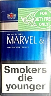 Цигарки "Marvel" demi slims Blue (Марвел демі синій) Ціна за блок (10 пачок) 0