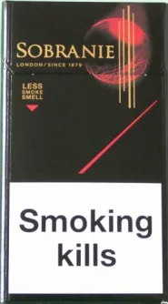 Цигарки "Sobranie" less smoke smell (Собраніє слімс чорні). (duty free.) Ціна за блок (10 пачок)