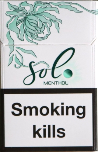 Solo menthol slim (Соло слимовый метол). (Duty free.)