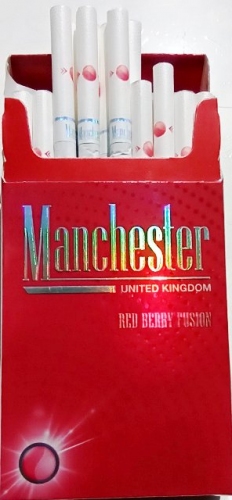 Сигарети з капсулою полуниця "Manchester red berry fusion" Ціна за блок (10 пачок)