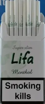 Цигарки lifa super slim menthol (Ліфа ментол). (duty free.) Ціна за блок (10 пачок) 0