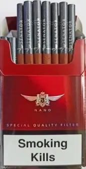 Сигареты SENATOR pipe tabacco aroma slims nano (Сенатор Трубка) (Duty Free) Цена за блок (10 пачек) 0