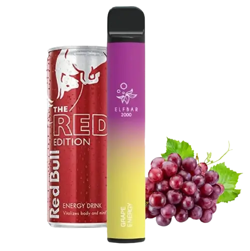 Одноразовая Pod система Elf Bar 2000 Grape energy 50 мг 1200 мАч