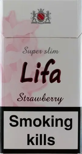 Сигареты «lifa super slim strawberry » (Лифа клубника). (duty free.) Цена за блок (10 пачек)